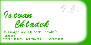 istvan chladek business card